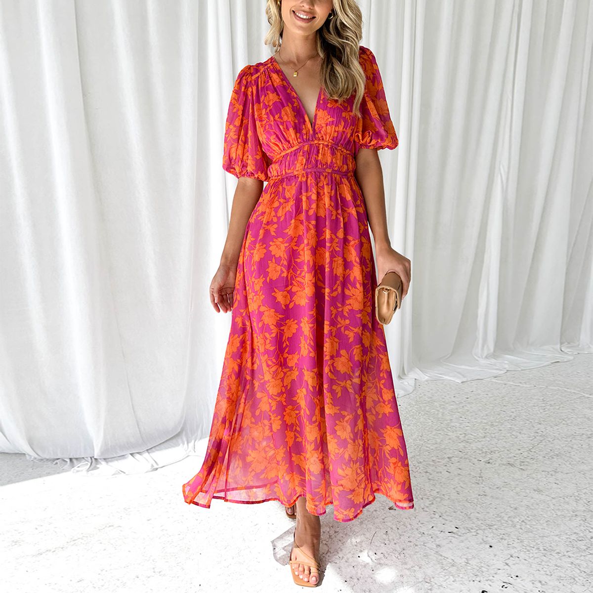 Clara | Long Floral Spring Dress