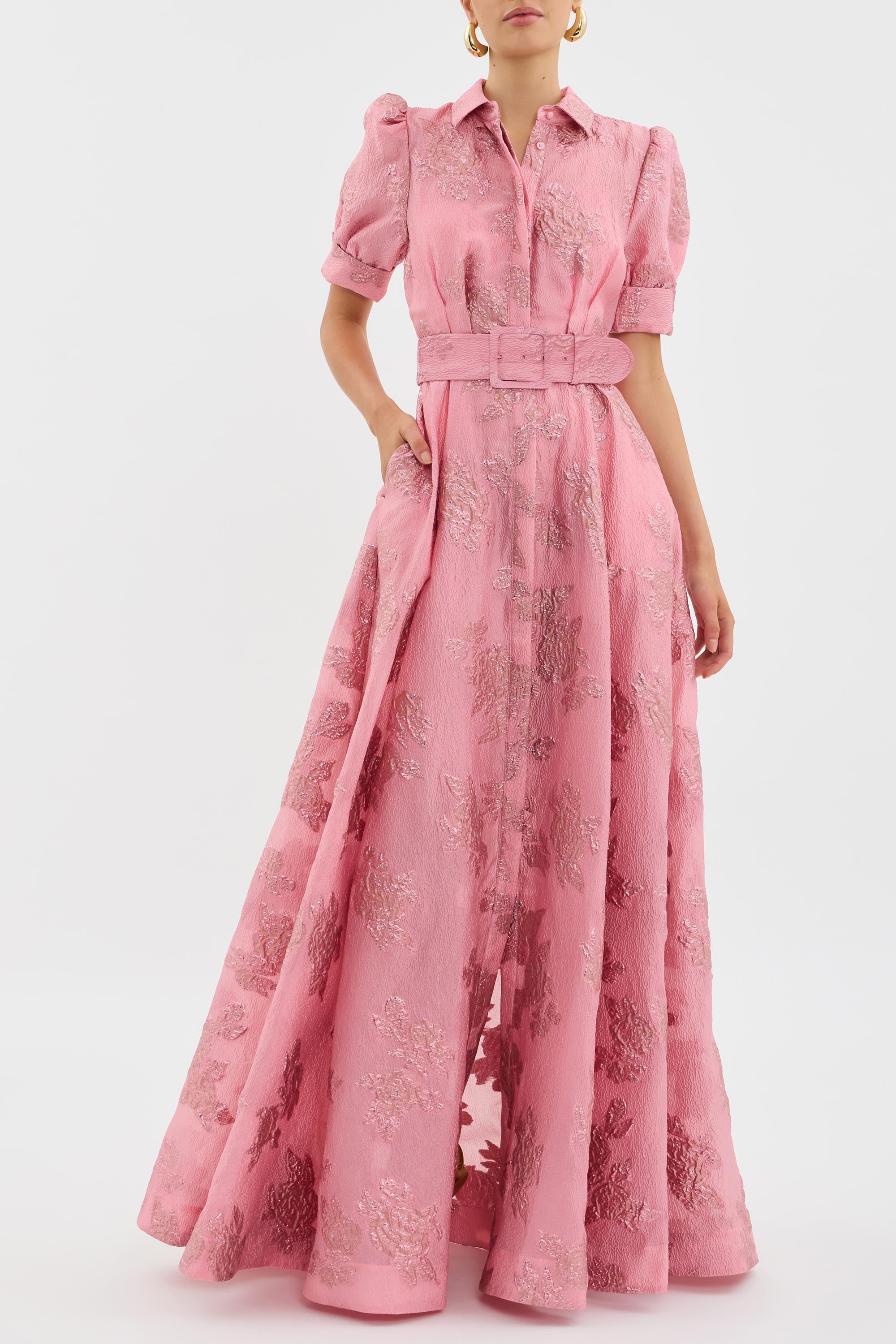 Vivian - Short Floral Puff Sleeves Dress