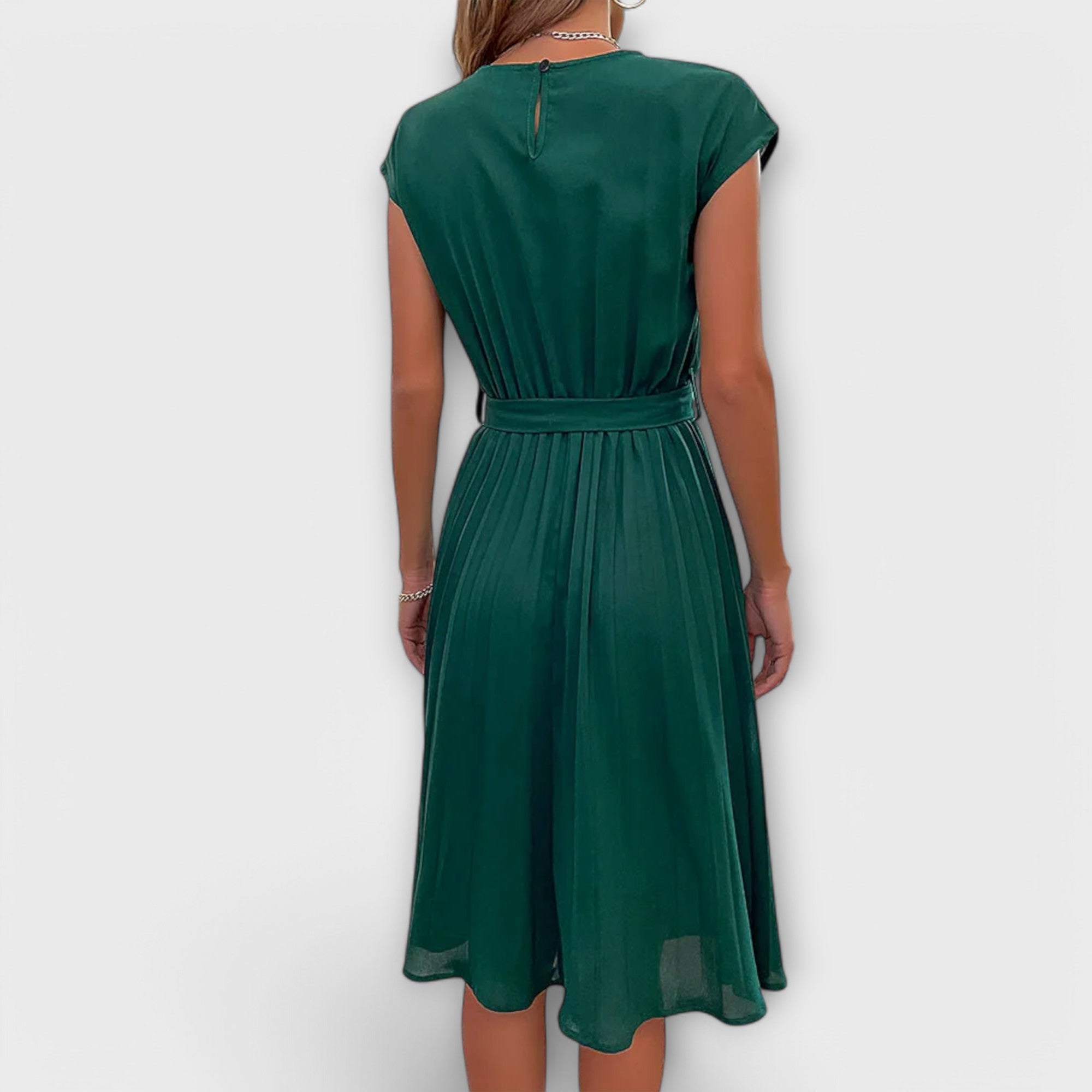 Claire | Short Sleeve, Pleated, Casual Mini Dress