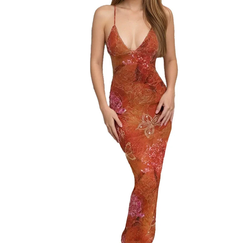 Fashion Strap Wrapped Hip Dress
