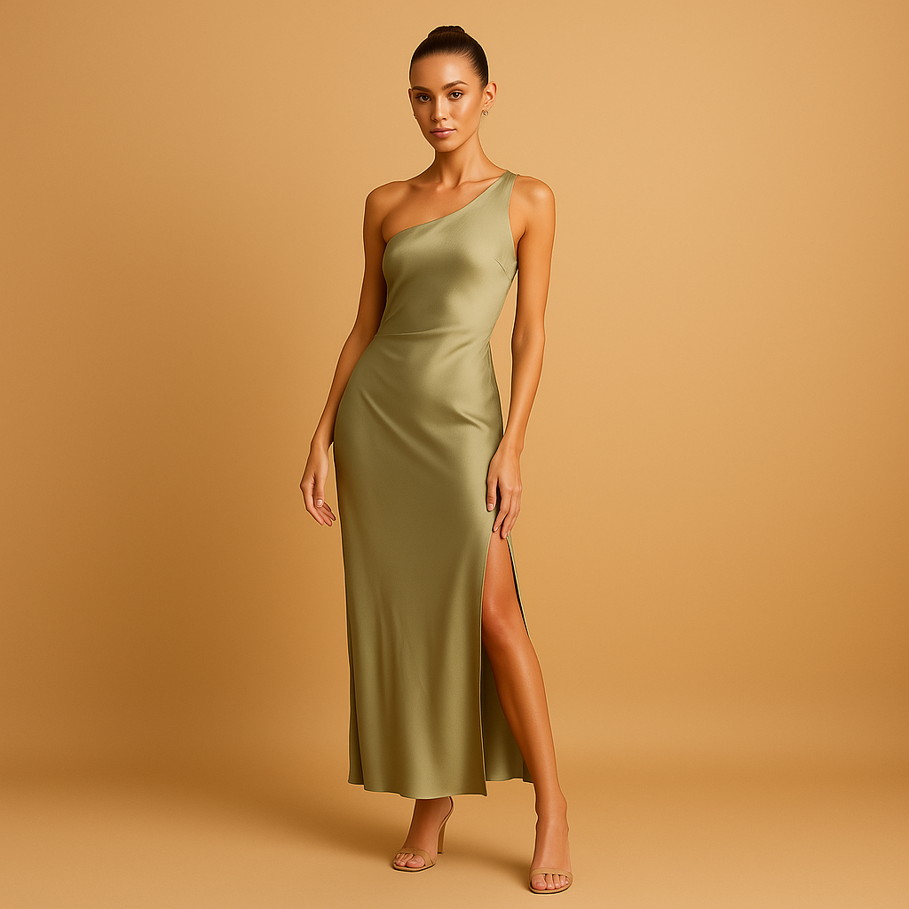 Delphine Women's Asymmetrical Evening Dress with Split