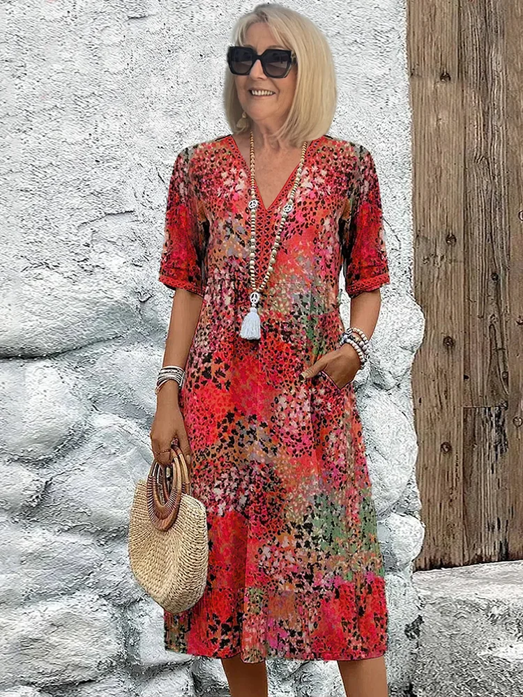 Colette | Printed Midi Dress