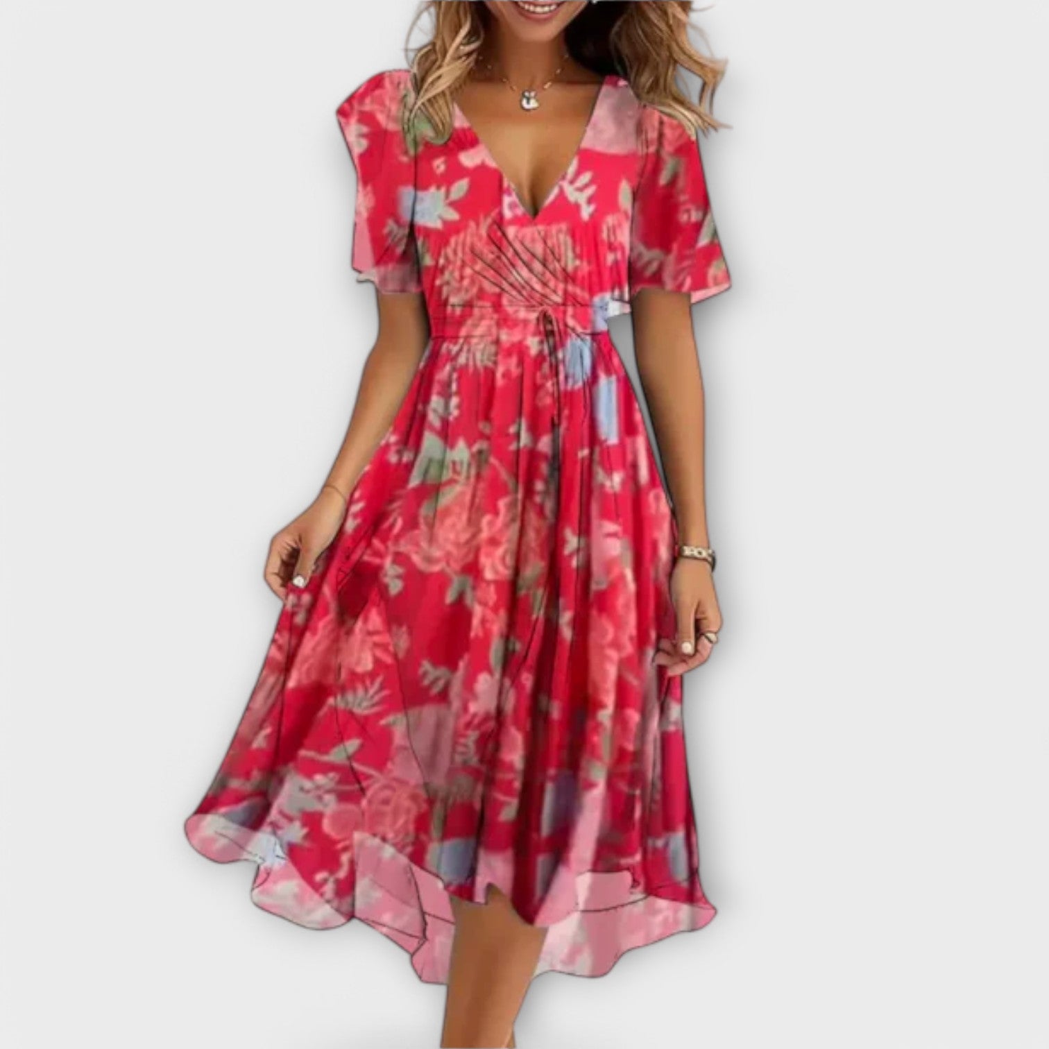 Annegret | Women's Dress with V-neck