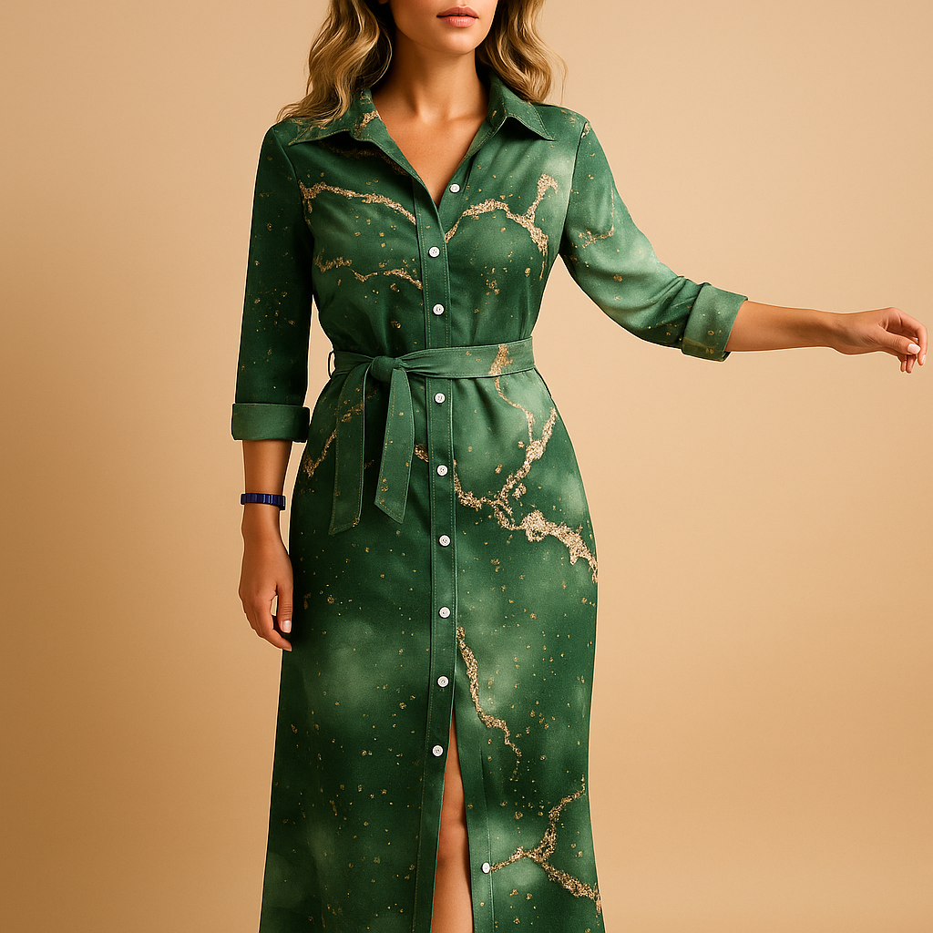 Yara Women's Loose-Fit Short Sleeve Long Summer Dress