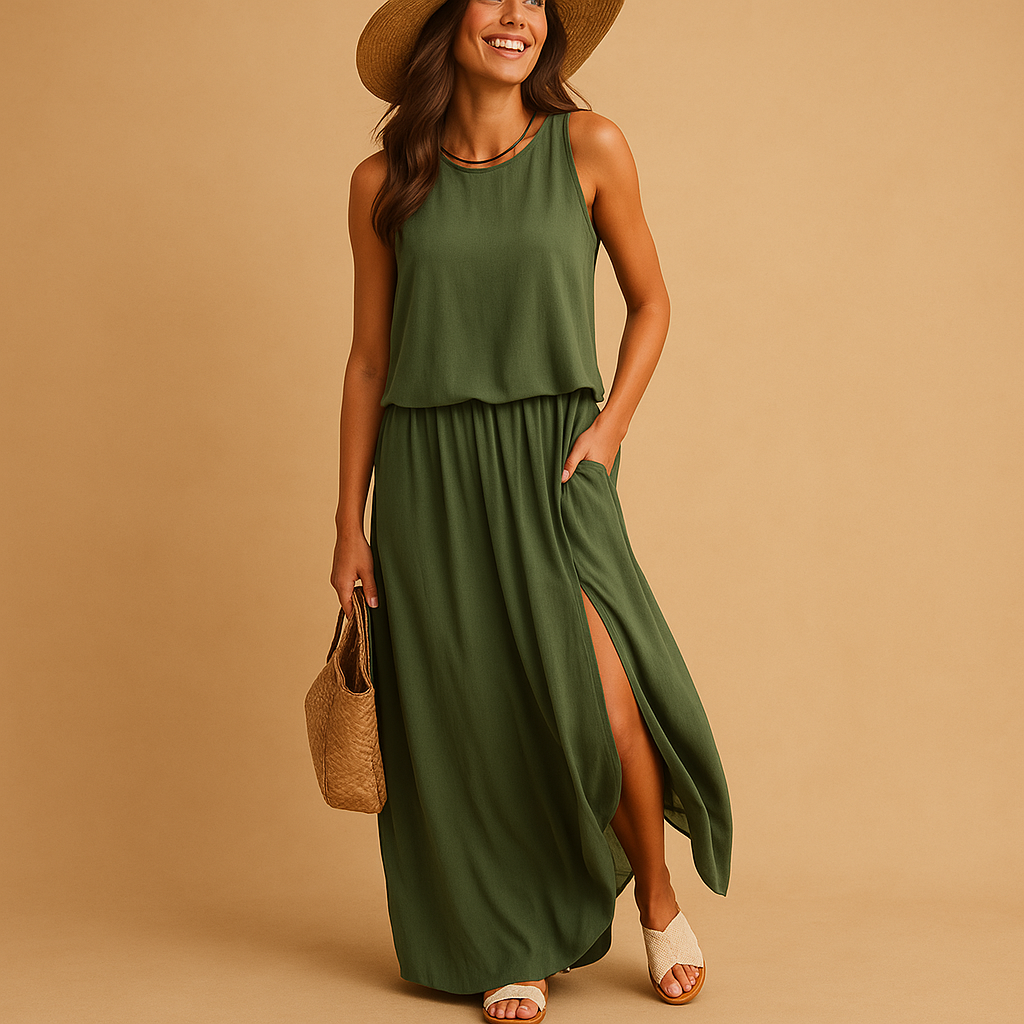 Yara Women's Summer Dress - Relaxed Fit with Short Sleeves