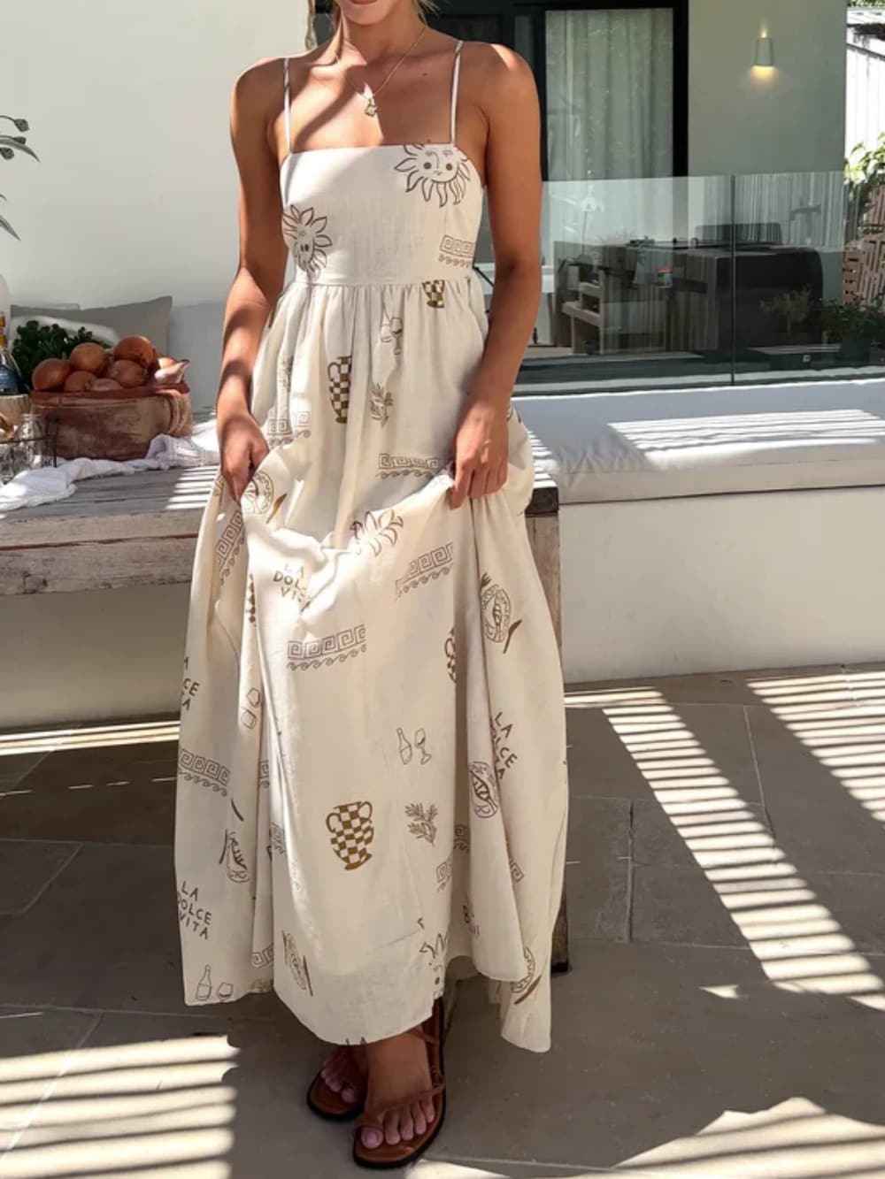 Avery | Maxi Dress With Mediterranean Print