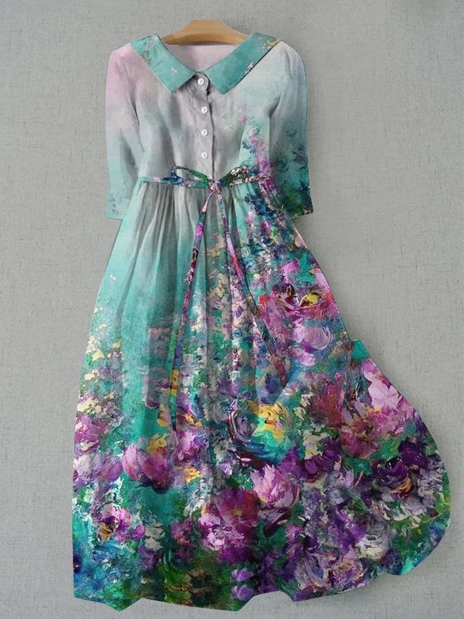 Tessa | Floral Dress with Waist Ties for Women