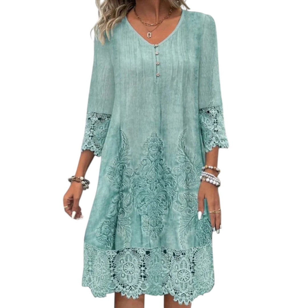 Alvinea | Lace-Trim A-Line Dress