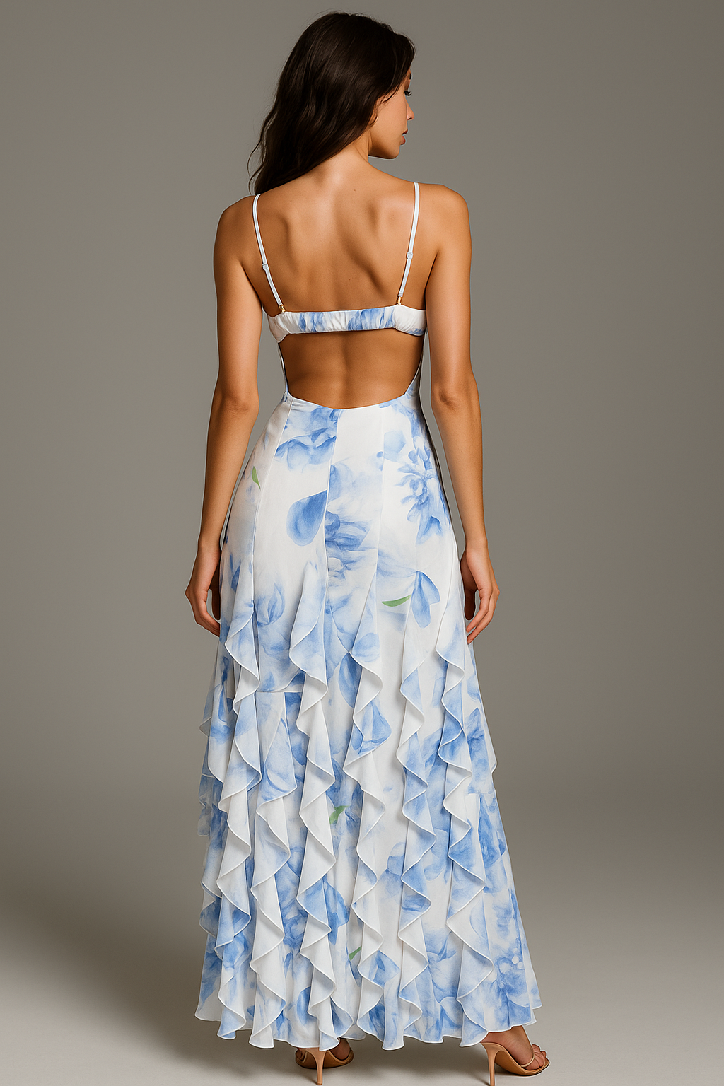 Fiona | Ruffled Floral Dress