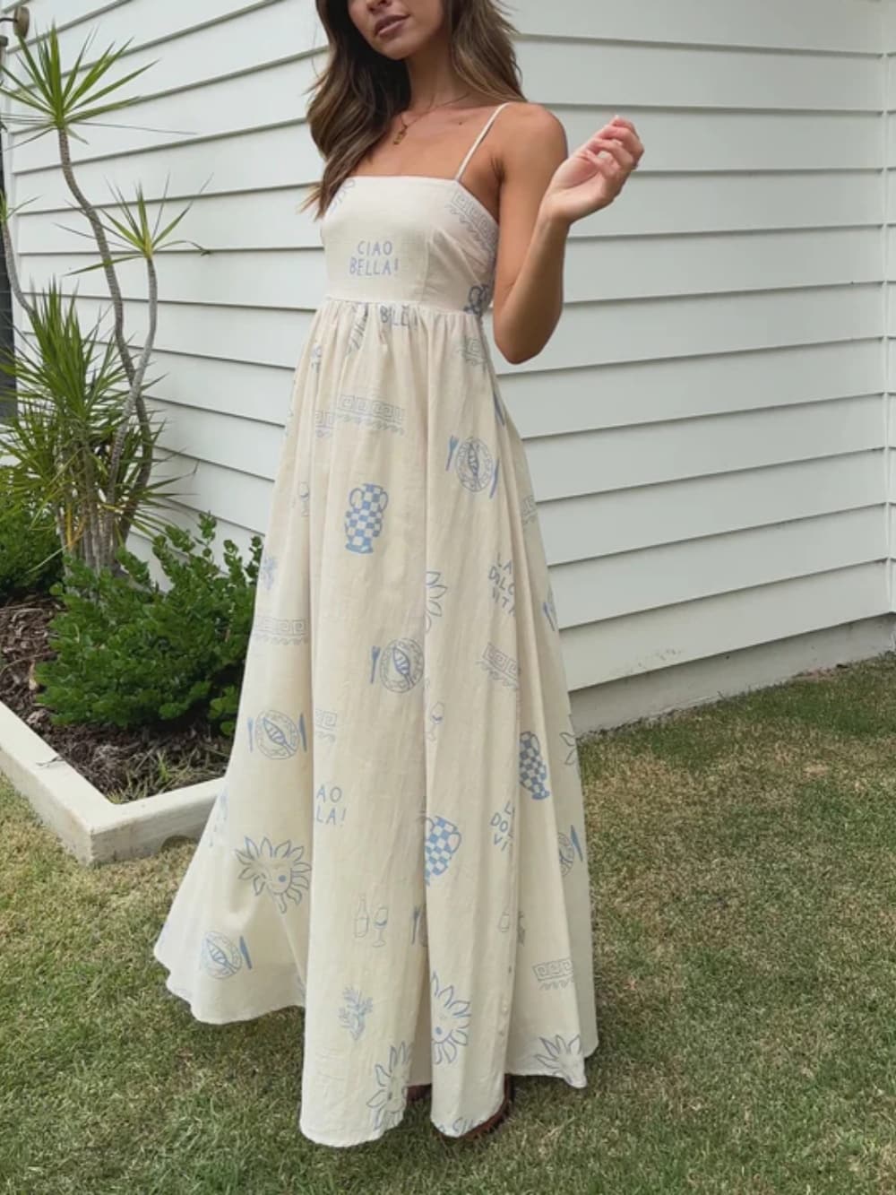 Avery | Maxi Dress With Mediterranean Print