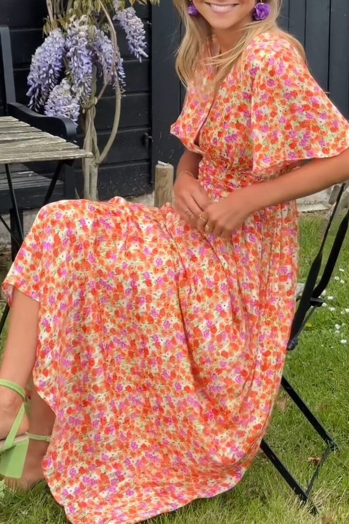 Sandra | Chic V-Neck Maxi Dress
