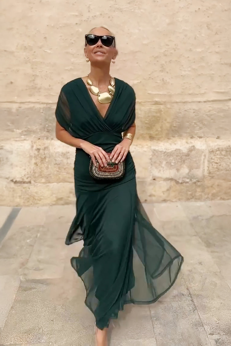 Hannah | Elegant V-neck Maxi Dress