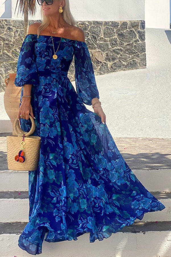 Francesca | Off-the-Shoulder Floral Maxi Dress