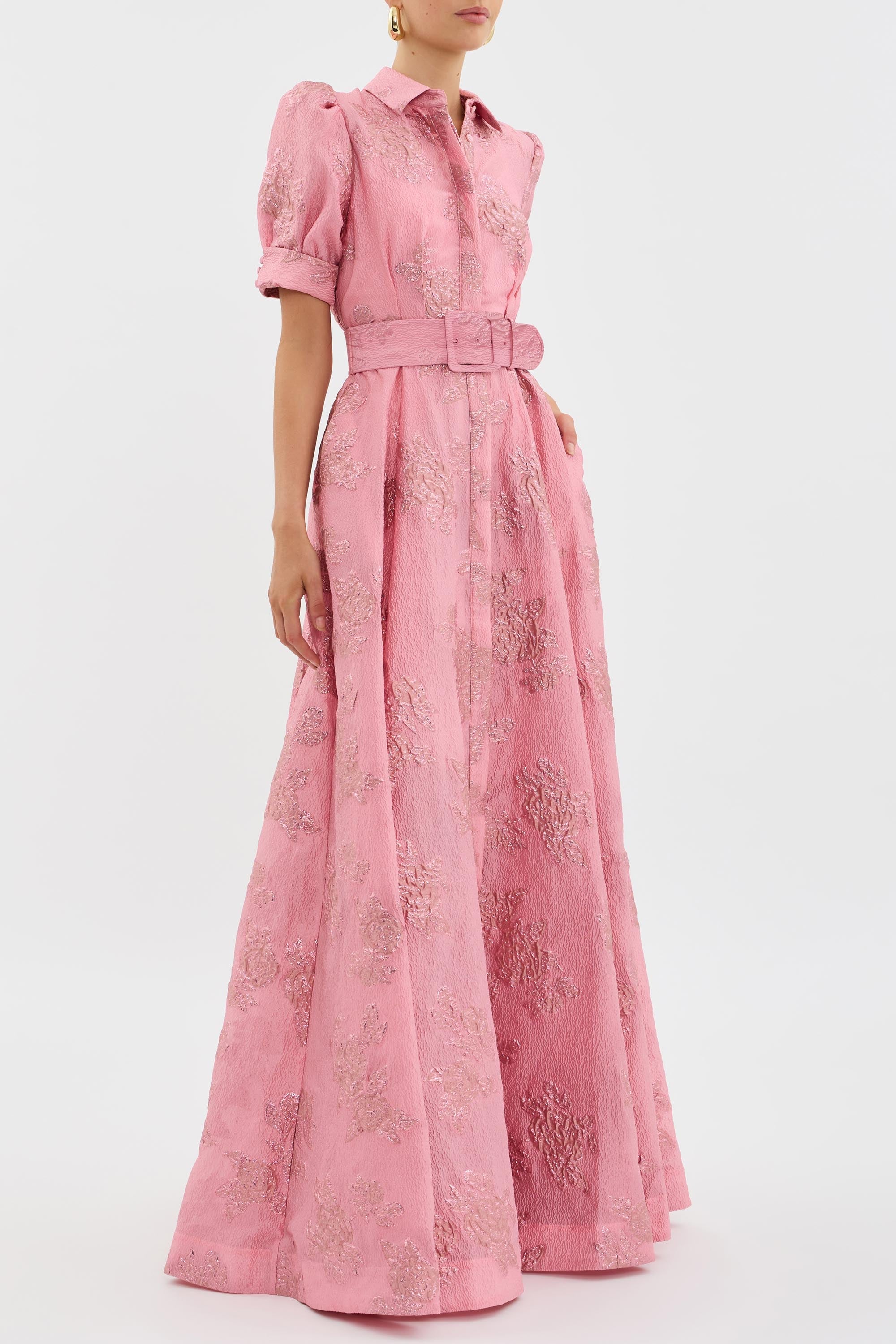 Vivian - Short Floral Puff Sleeves Dress