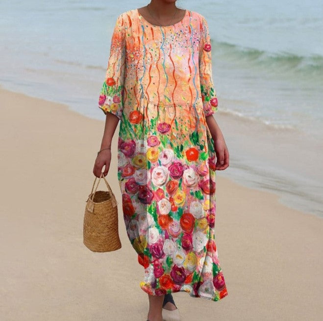 Adeleine | Flowy Ethnic Dress
