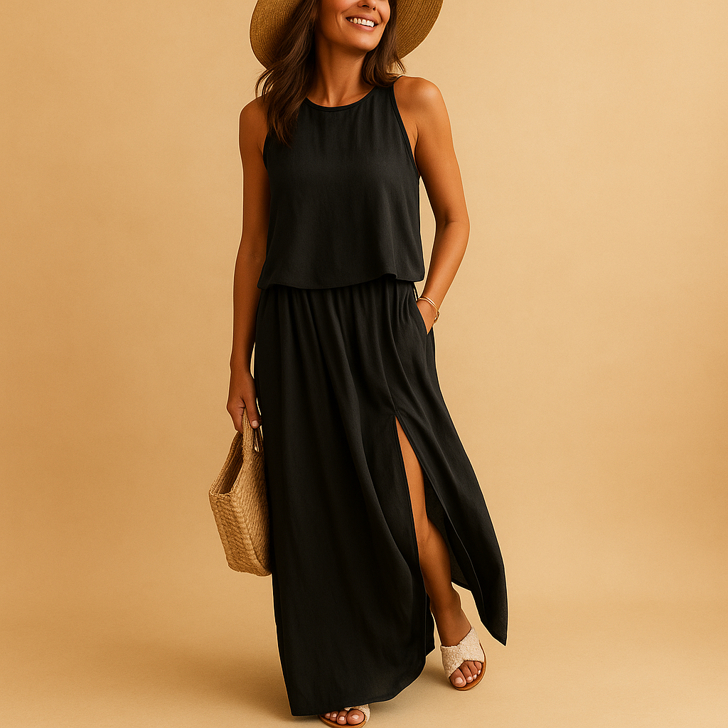 Yara Women's Summer Dress - Relaxed Fit with Short Sleeves