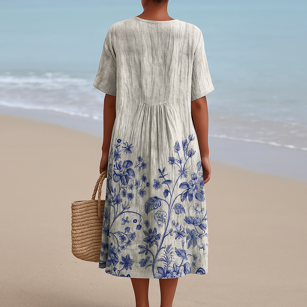 Éloise | Printed Porcelain Dress
