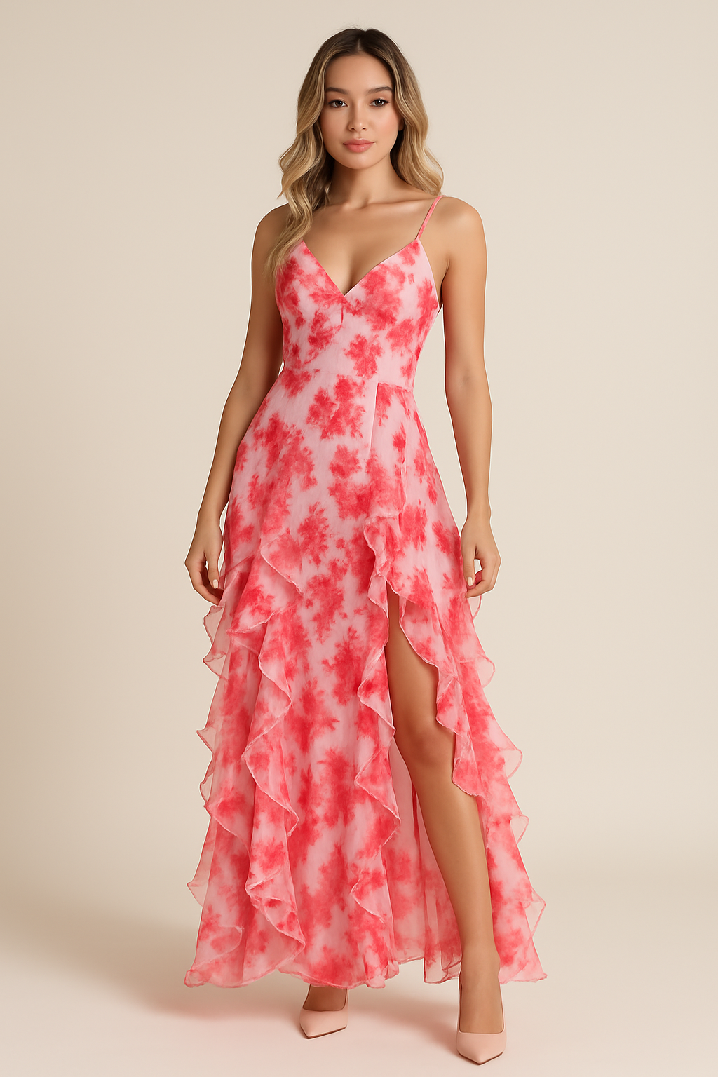 Fiona | Ruffled Floral Dress