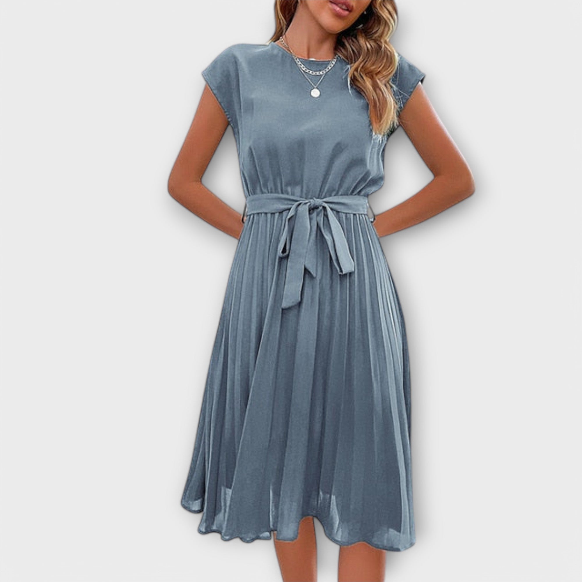 Claire | Short Sleeve, Pleated, Casual Mini Dress