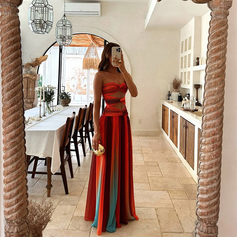Lyxa Melbourne | Kaia Strapless Cut-Out Maxi Dress
