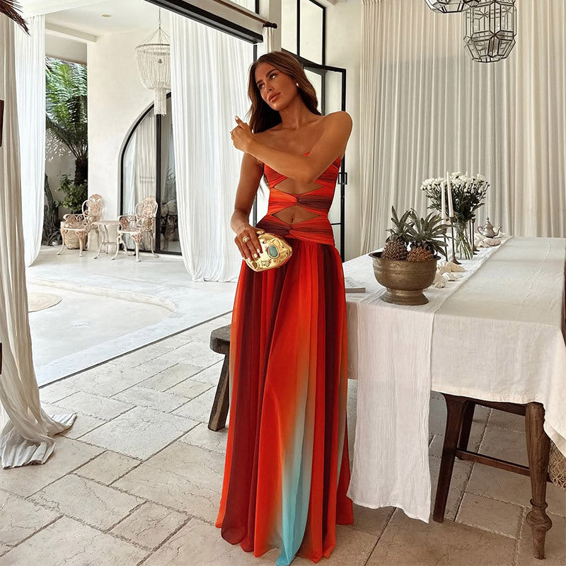 Lyxa Melbourne | Kaia Strapless Cut-Out Maxi Dress