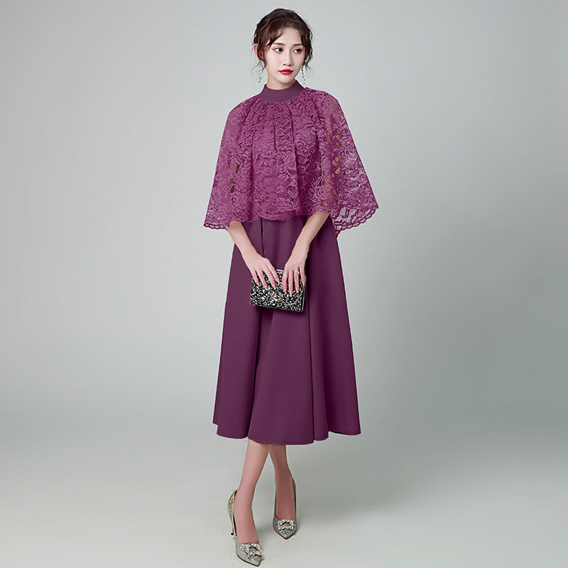 Elara | Navy Blue Long Evening Dress