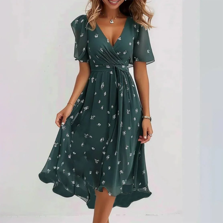 Annegret | Women's Dress with V-neck
