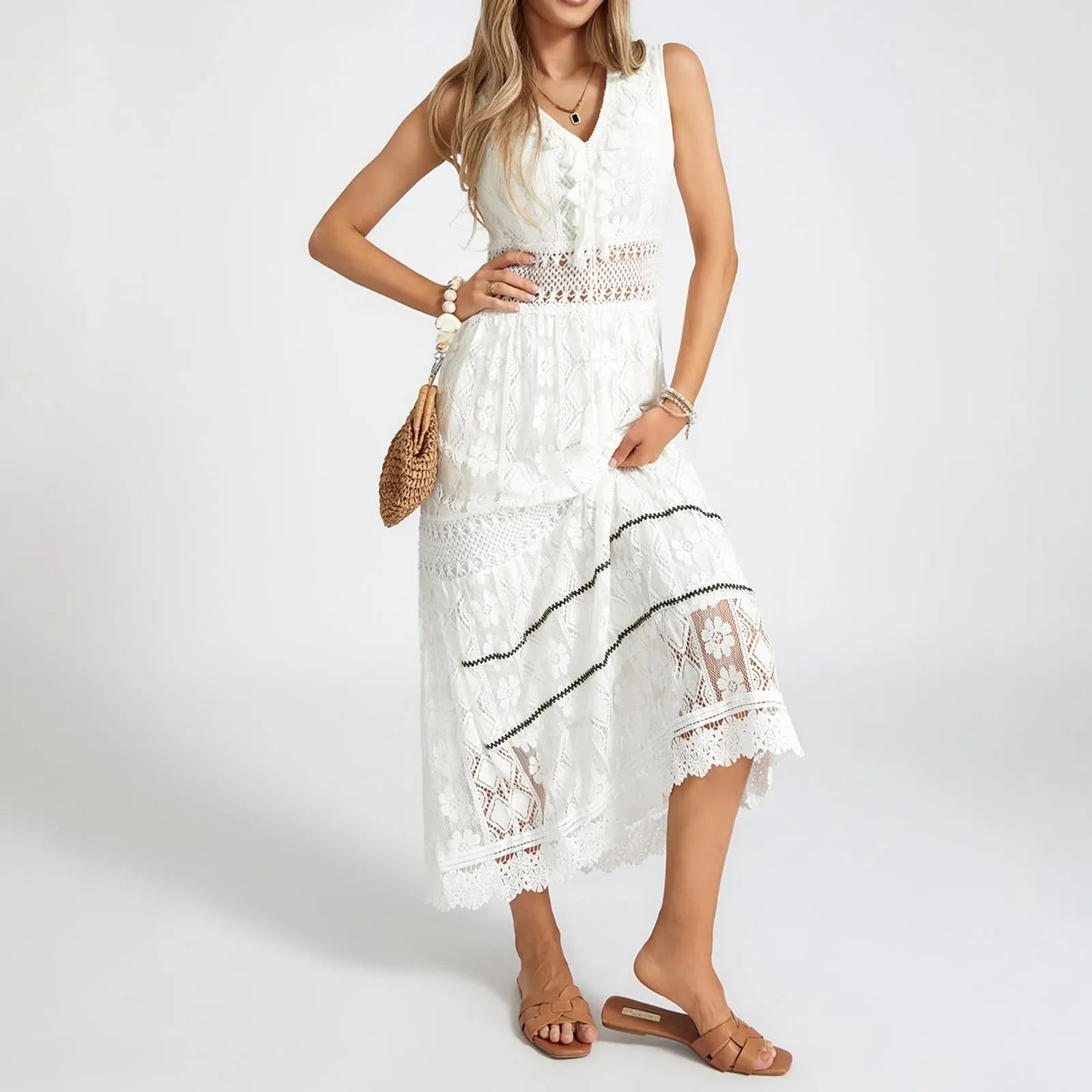 Arabella | Bohemian Lace Maxi Dress