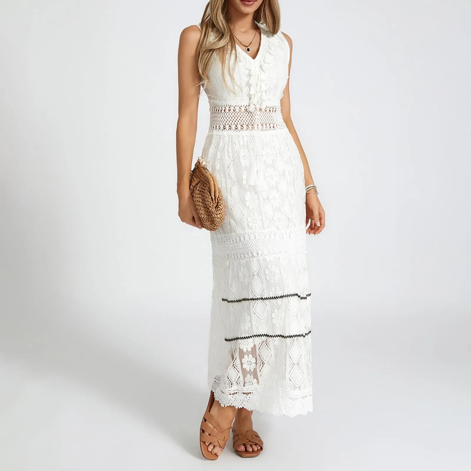 Arabella | Bohemian Lace Maxi Dress