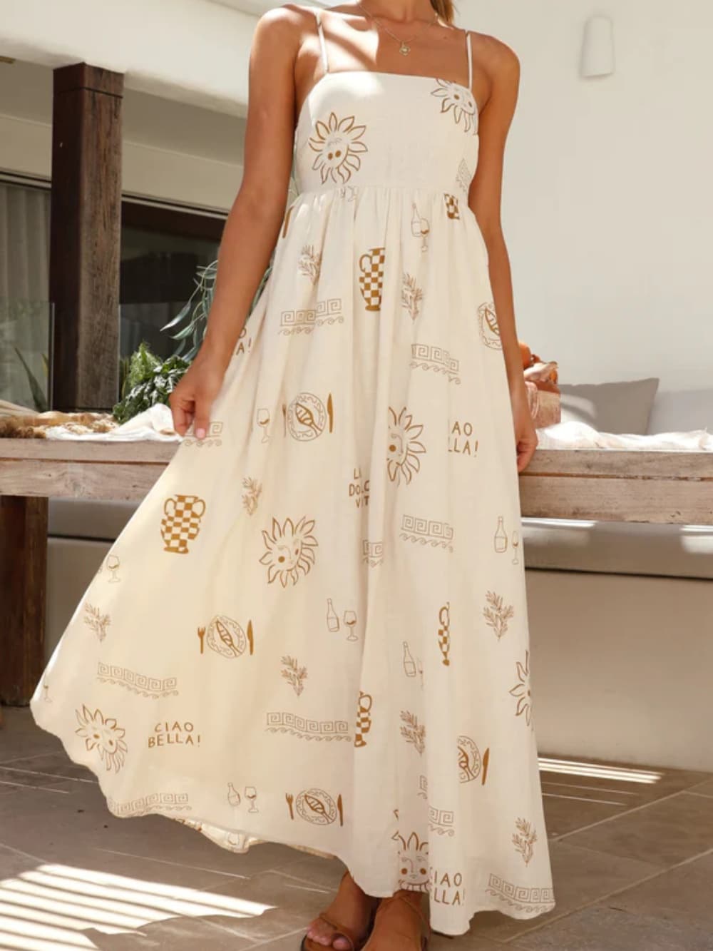 Avery | Maxi Dress With Mediterranean Print