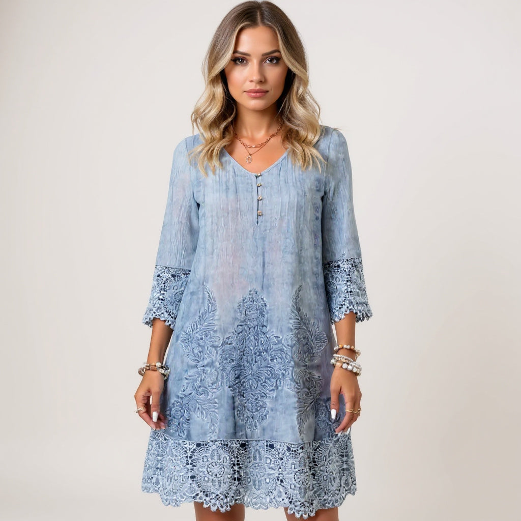Alvinea | Lace-Trim A-Line Dress