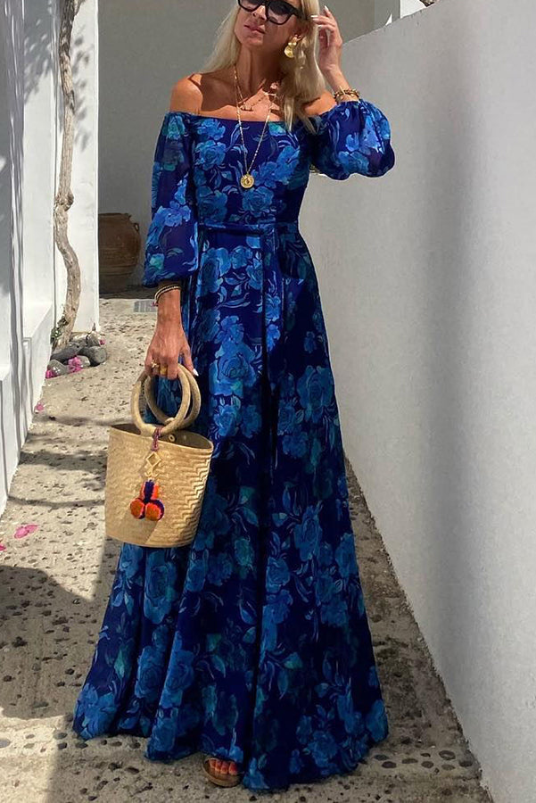 Francesca | Floral Off-the-Shoulder Maxi Dress