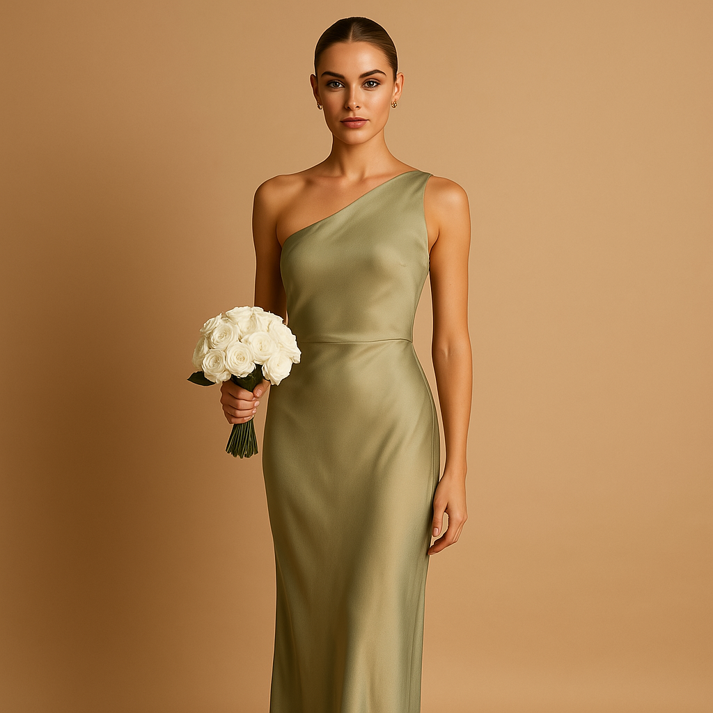 Delphine Women's Asymmetrical Evening Dress with Split