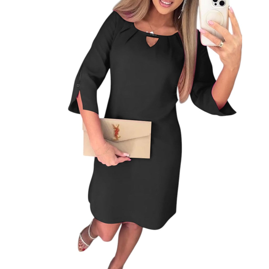 Kamelia | Keyhole Slit Sleeve Dress