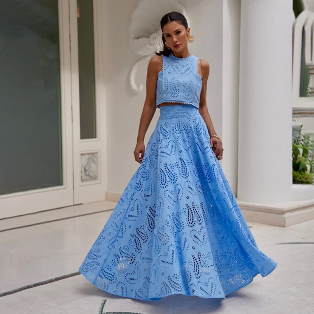 Lyxa Melbourne | Azzurra Elegance Skirt & Top Set
