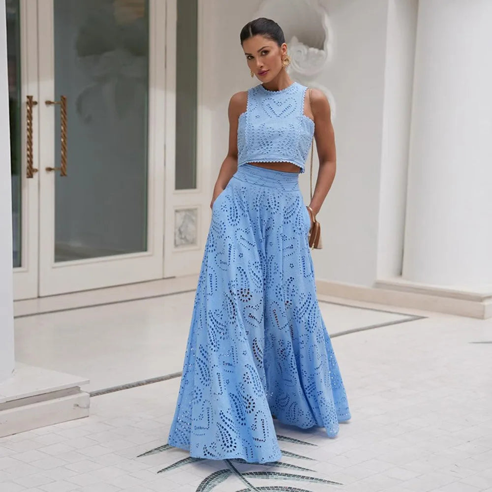 Lyxa Melbourne | Azzurra Elegance Skirt & Top Set