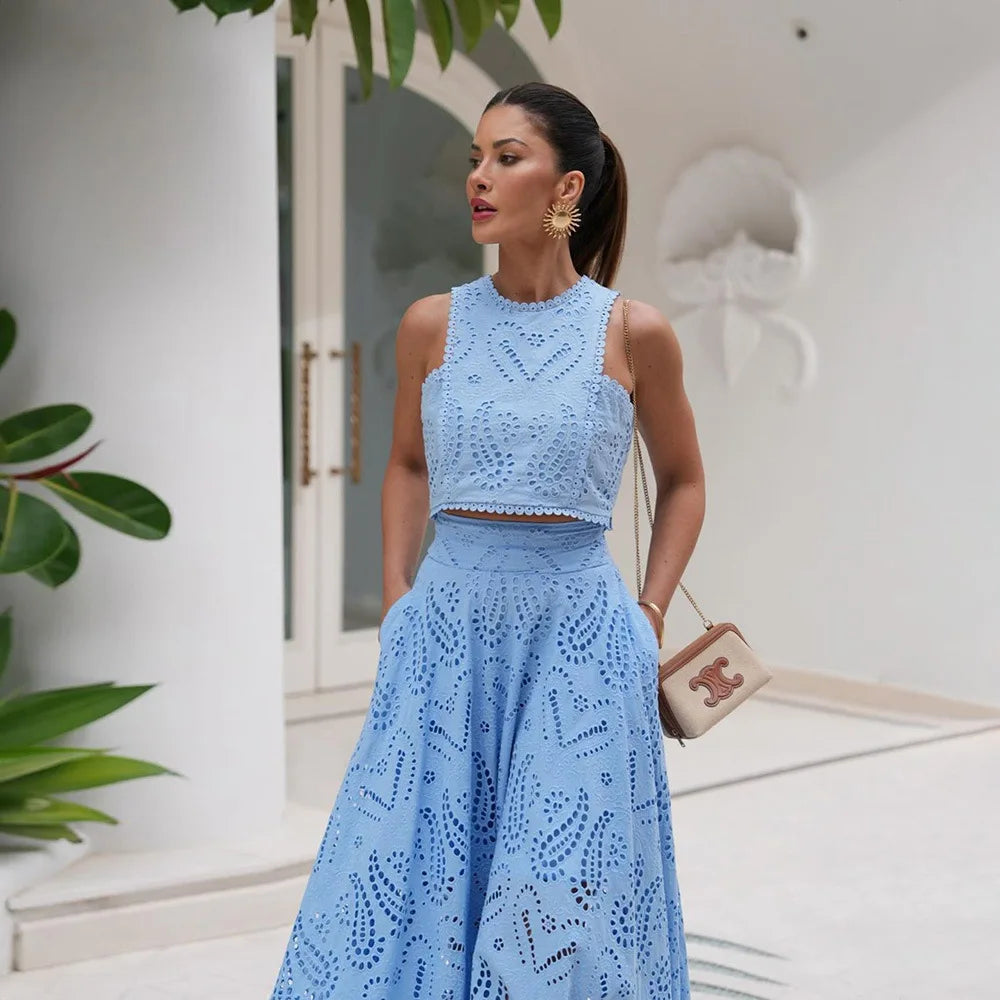 Lyxa Melbourne | Azzurra Elegance Skirt & Top Set