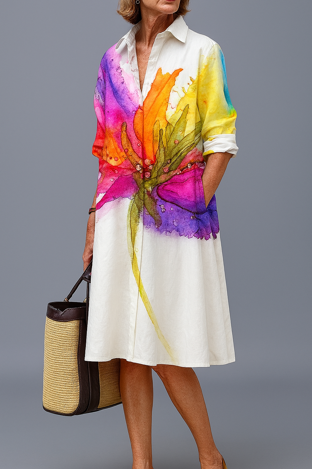 Doris - Printed Midi Dress