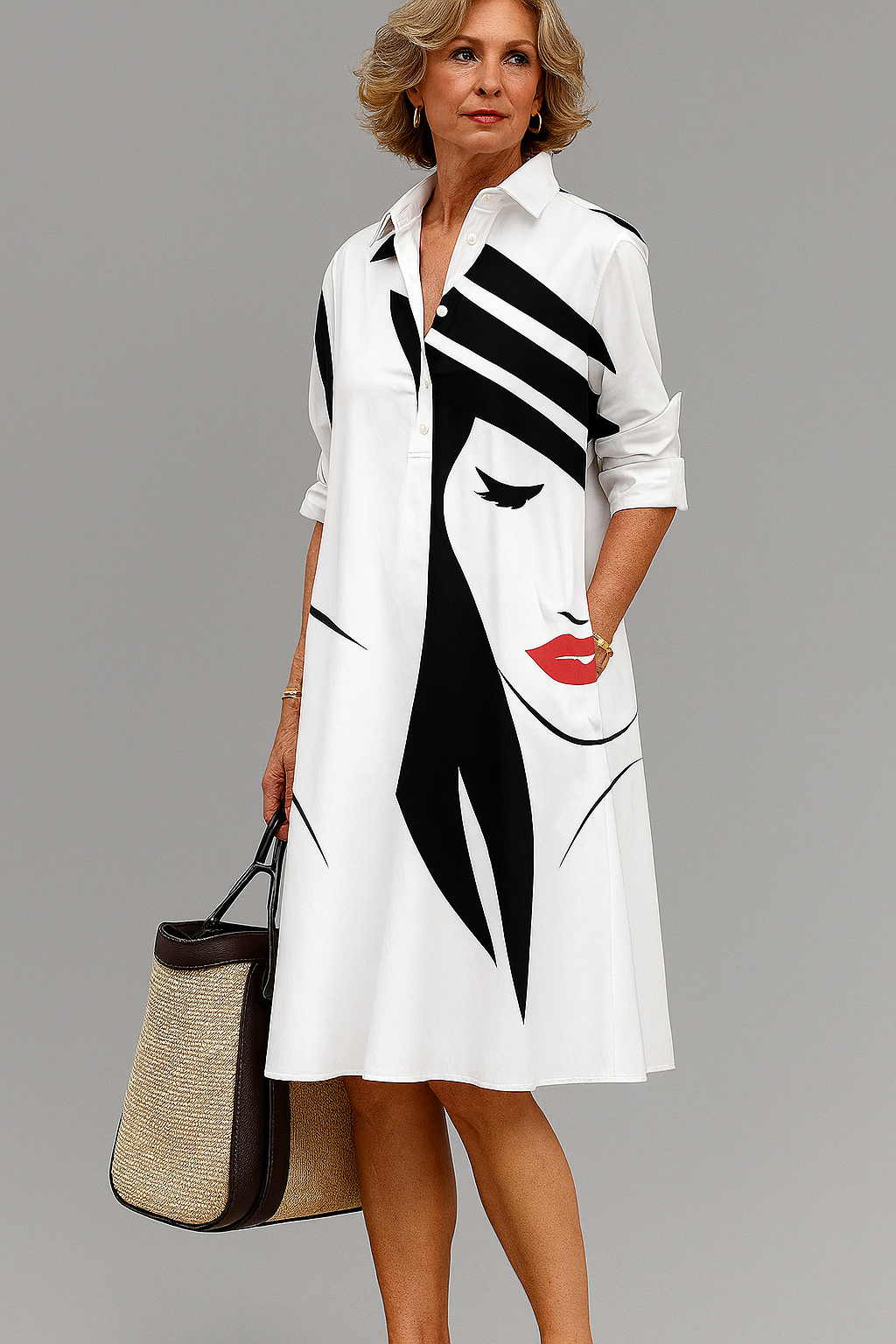 Clara - Printed Midi Dress