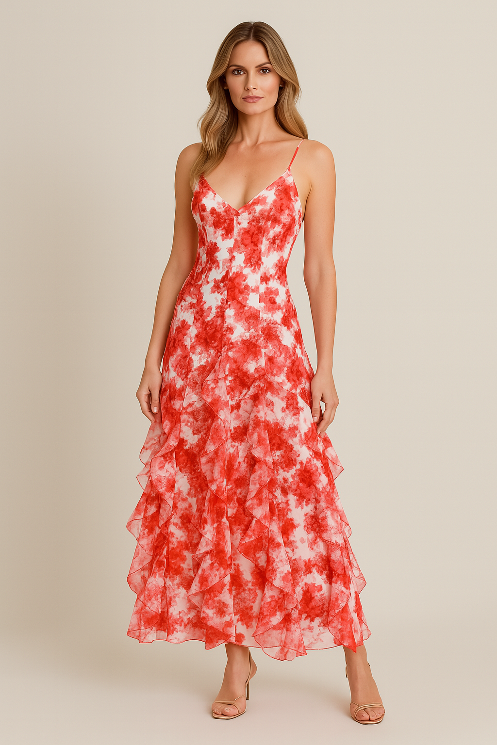 Fiona | Ruffled Floral Dress