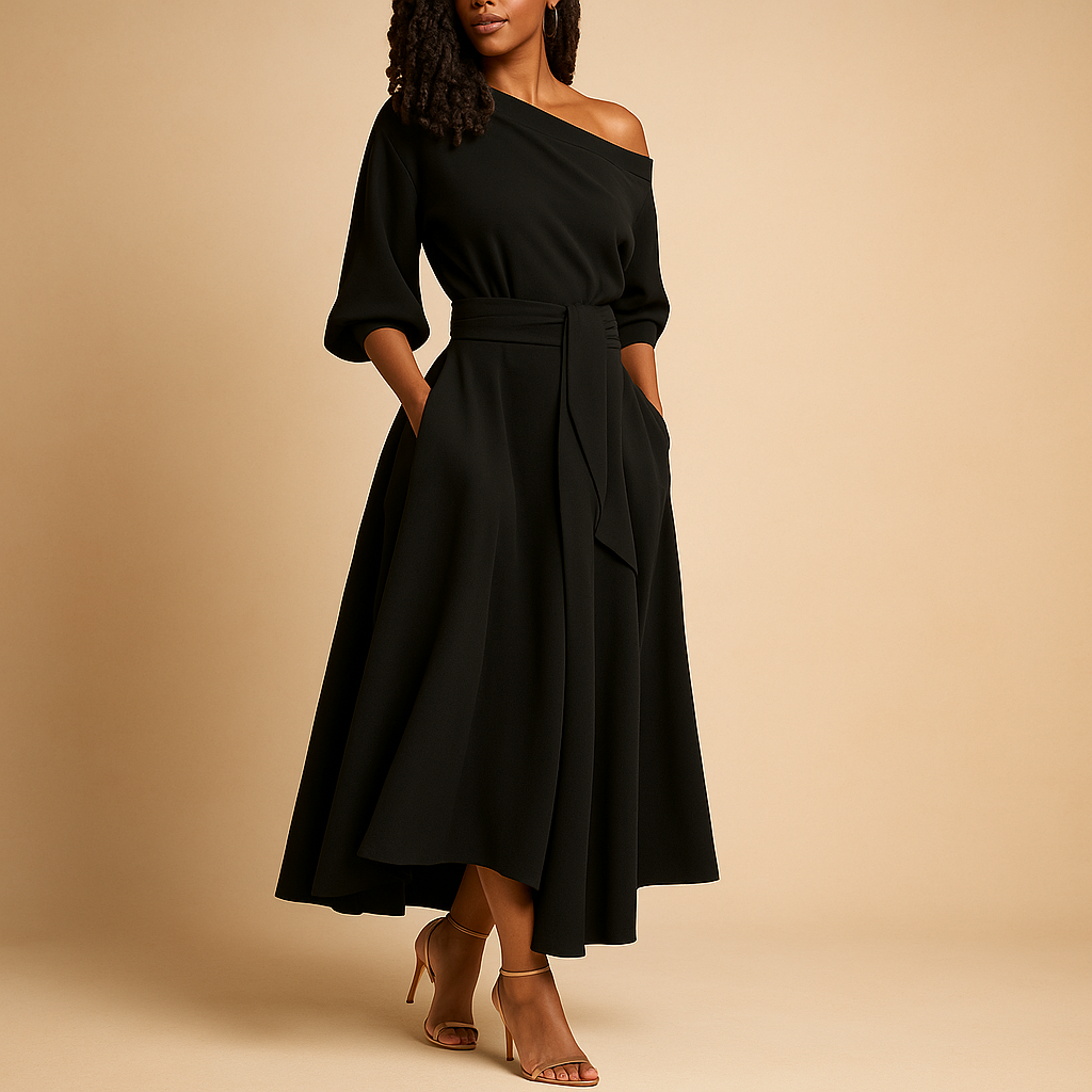 Maureen Women's Elegant Dress with Waistband