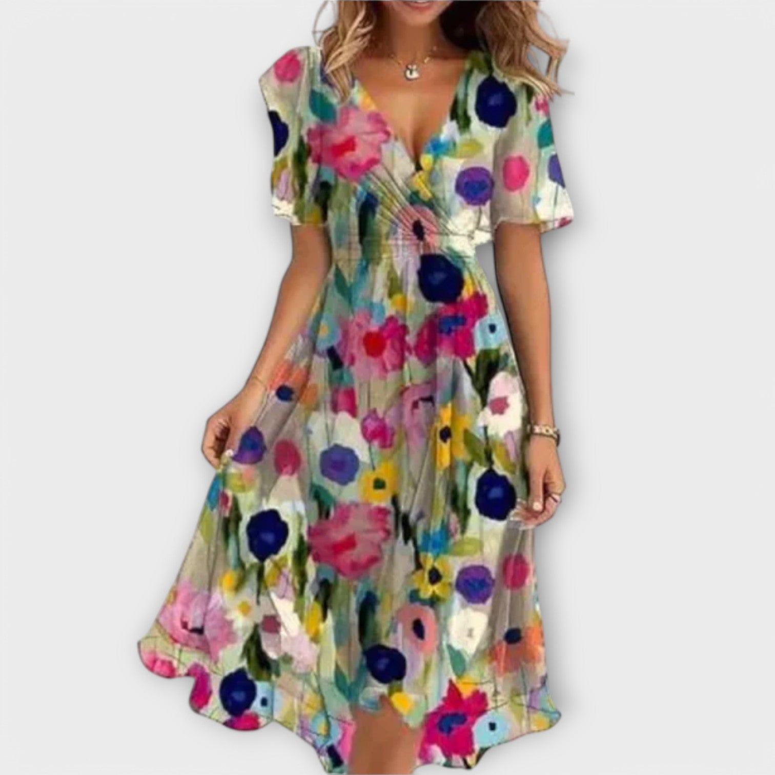 Annegret | Women's Dress with V-neck