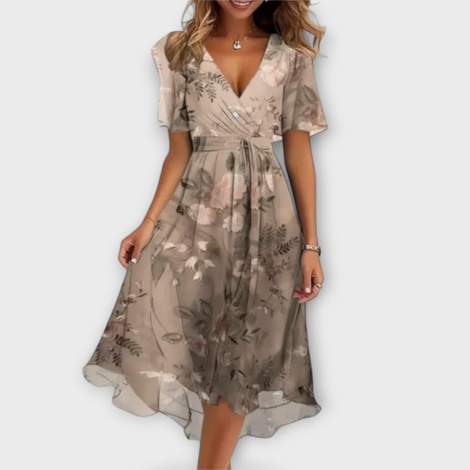Annegret | Women's Dress with V-neck
