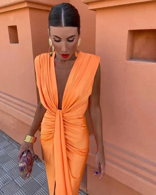Isabelle | Party Dress with Deep V-Neck