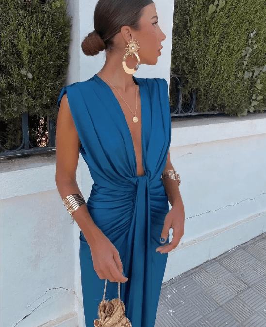 Isabelle | Party Dress with Deep V-Neck