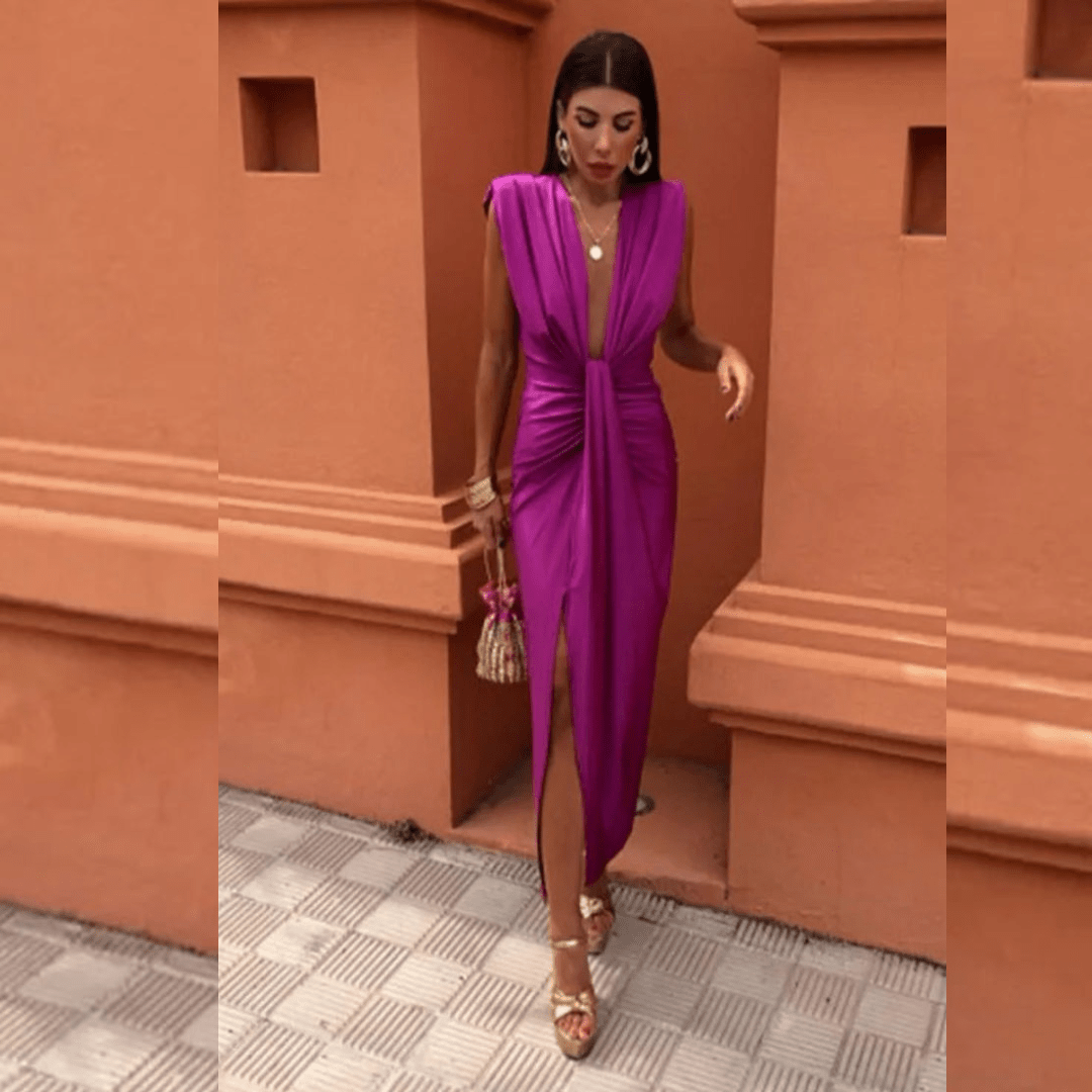 Isabelle | Party Dress with Deep V-Neck