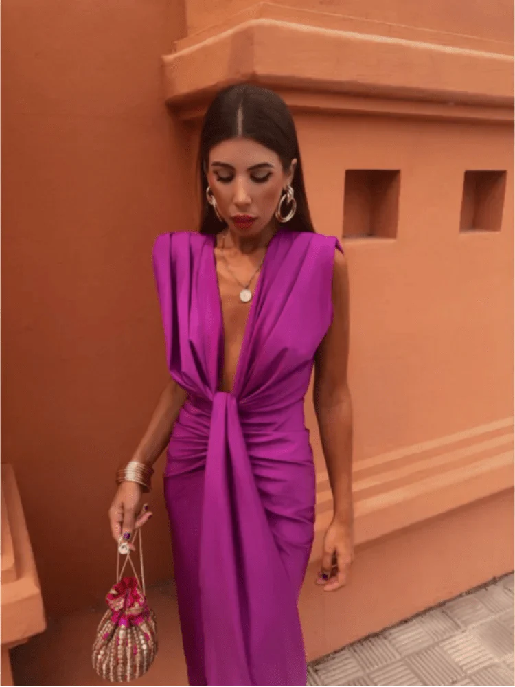 Isabelle | Party Dress with Deep V-Neck