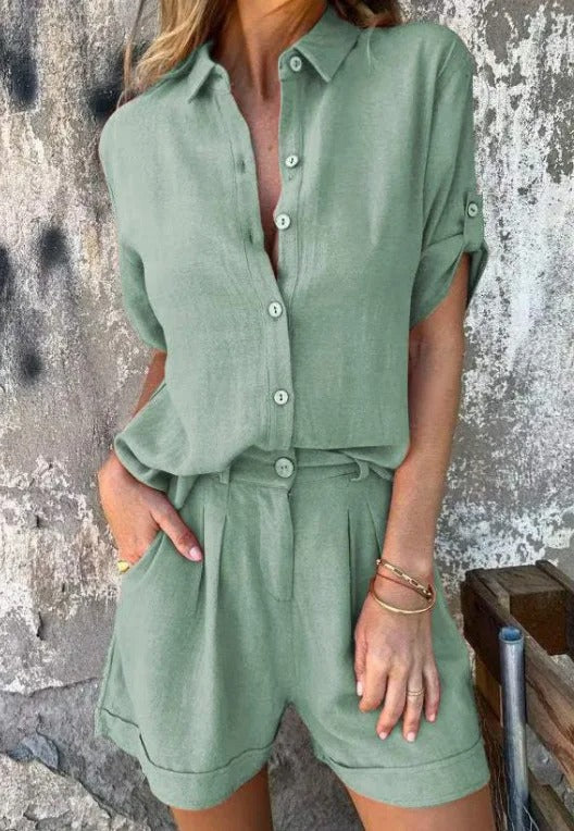 Elin | Lightweight Linen-Cotton Summer Set